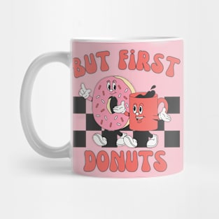 But First Donuts, Retro Donut Lover, Funny Foodie Mug